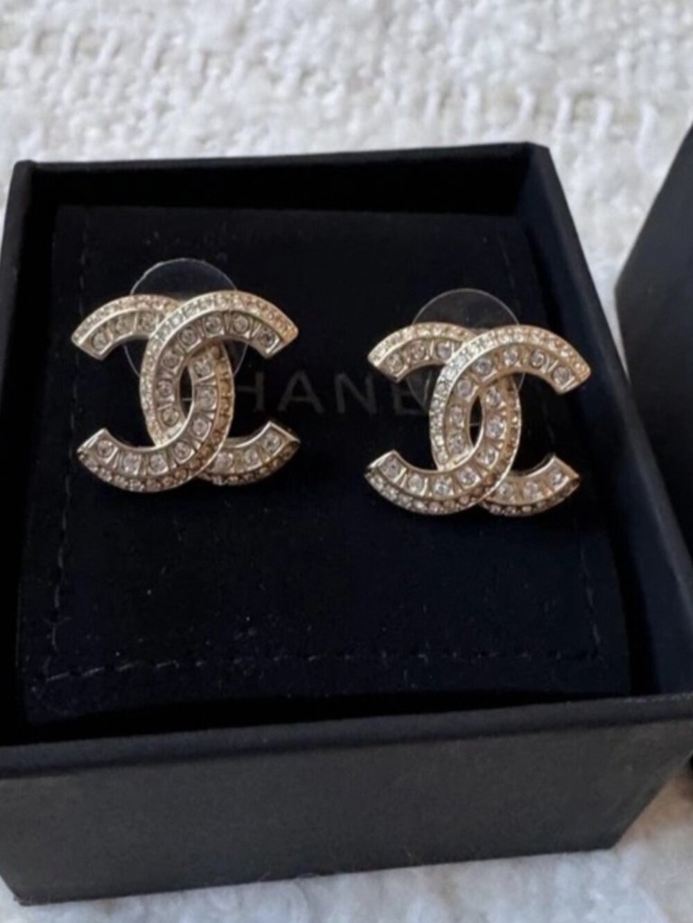 Chanel Crystal CC Earrings